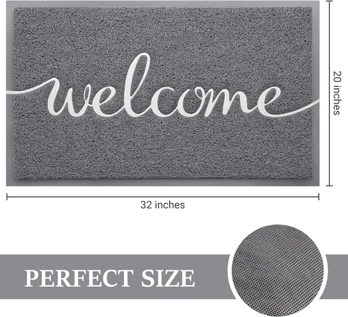 Miniatura 3 de Alfombra de puerta, alfombra de bienvenida de perfil bajo, alfombra de piso delantera para interiores y exteriores, alfombra antideslizante