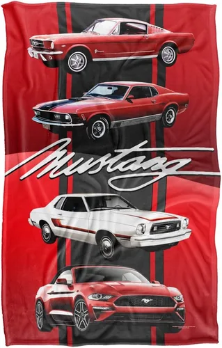 Miniatura 2 de Manta Ford de 36 x 58 pulgadas, Mustang Line Up Silky Touch Super Soft