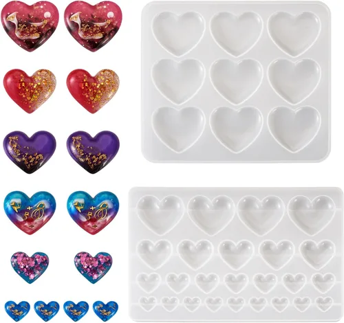 Miniatura 19 de Craftdady Molde de silicona con gemas de cabujón de 10 cavidades, molde de fundición de resina ovalada para resina epoxi UV, bricolaje