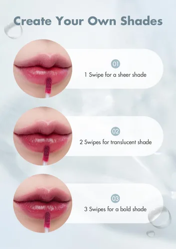 Miniatura 6 de rom&nd TINTE DE AGUA DEWYFUL 01 EN CORAL Brilloso alto pigmento hidratante no pegajoso Labios hidratados tonos coloridos Alto Brillo 0.18oz