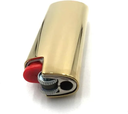 Miniatura 5 de Mini metal encendedor caso cubierta titular color oro para BIC Mini tamaño encendedor J5