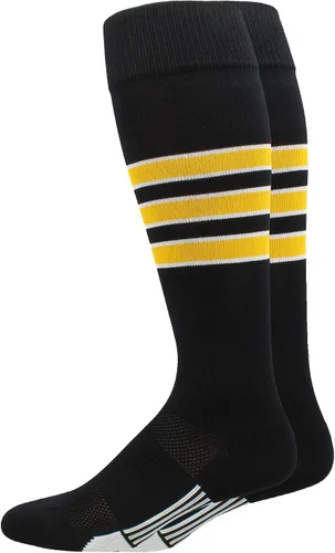 MadSportsStuff Dugout - Calcetines de béisbol a rayas para jóvenes y adultos, para niños, niñas, hombres y mujeres, largo por encima de la
