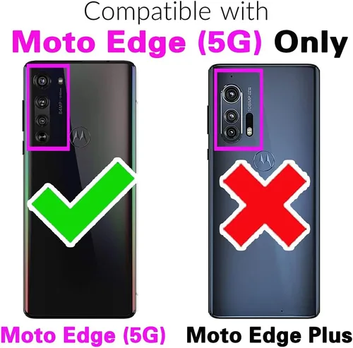 Miniatura 2 de Asuwish Compatible con Moto Edge 5G y protector de pantalla de vidrio templado, accesorios para celda, soporte de ranura para tarjetero, soporte