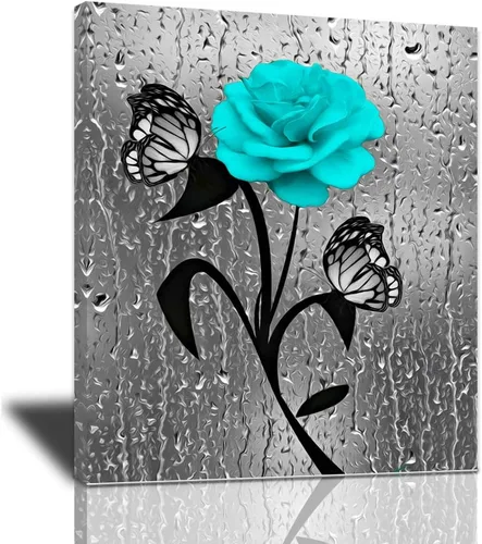 Miniatura 27 de Bulldog Leather Works Lienzo decorativo abstracto de colibrí y girasol, con citas inspiradoras, póster de flores de granja, decoración moderna