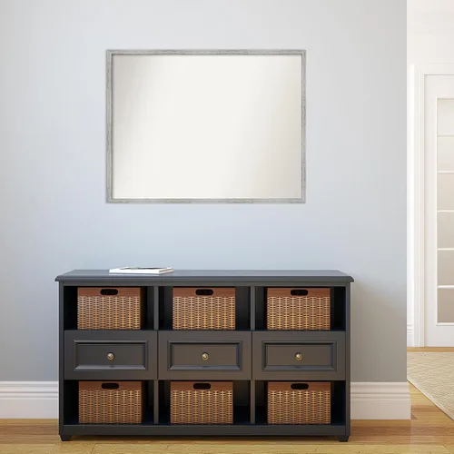 Miniatura 1082 de Amanti Art Espejo de baño blanco para sobre el fregadero, 32 x 45 pulgadas, espejo de tocador rectangular blanco esbelto, marco de madera moderno