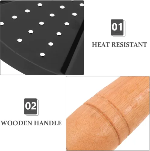 Miniatura 9 de 2 almohadillas de aislamiento de mango de madera, almohadilla de aislamiento para el hogar, protección contra sobrecalentamiento, anillo de cocina