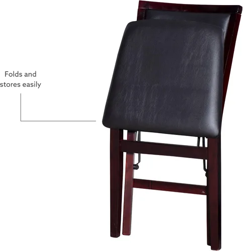 Miniatura 16 de Linon Minix Dark Espresso Pad - Silla plegable en un juego de dos