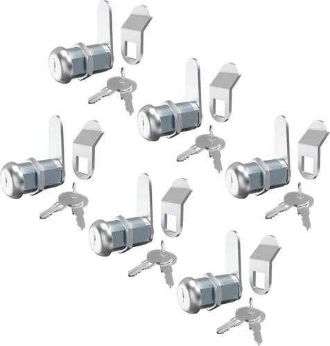 Miniatura 9 de Cerradura de caja de herramientas de 3 piezas con llaves, cerradura de leva de 1-1/8 pulgadas con llave similar, cerradura de caja de herramientas