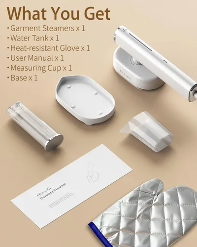 Miniatura 7 de Vaporizador Portátil para Ropa de Viaje, Mini Vaporizador y Plancha con Calentamiento Rápido de 10s, 1200W Horizontal y Vertical, Eliminación