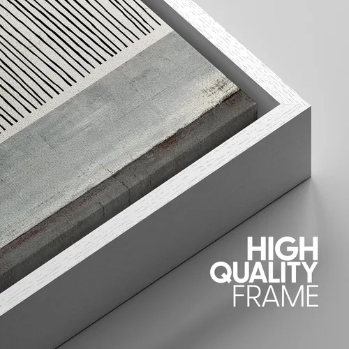 Miniatura 292 de SIGNWIN Lienzo enmarcado para pared, arte con pinceladas de flujo neutro en tonos beige abstractos, ilustraciones, arte moderno, decorativo