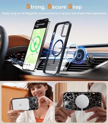 Miniatura 152 de Goodon para iPhone 15 Pro Max con protector de pantalla de privacidad, compatible con Magsafe, funda translúcida mate a prueba de golpes - Linda