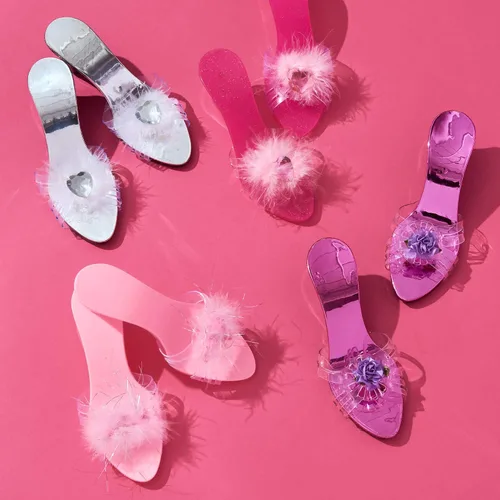 Miniatura 4 de Expressions - Juego de 4 zapatos de vestir para niñas pequeñas con tacones en bolsa de transporte, se adapta a zapatos de niños pequeños
