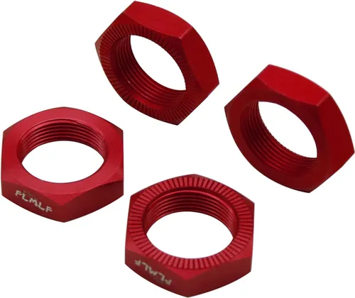 Miniatura 2 de FLMLF Juego de tuercas de rueda de aluminio 24MM rojo para 1/5 escala Hpi RV Km Baja 5b RC piezas de coche