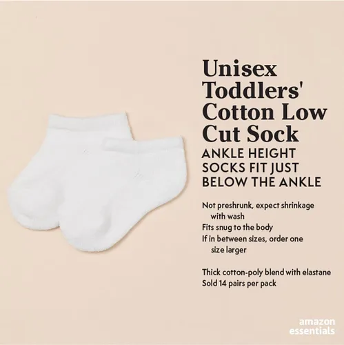 Miniatura 2 de Tienda Essentials Calcetines de algodón unisex para niños y niños pequeños, 14 pares
