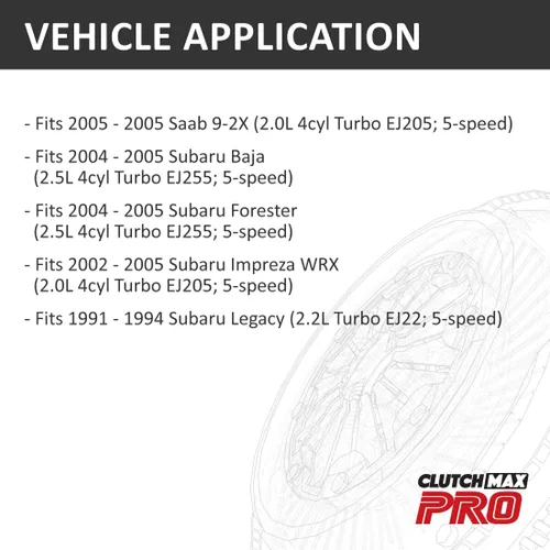 Miniatura 2 de PRO Performance Stage 4 Kit de embrague compatible con Subaru Baja Forester XT EJ255 2002-2005 Impreza WRX EJ205 1991-1994 Legacy EJ22T 2005 Saab