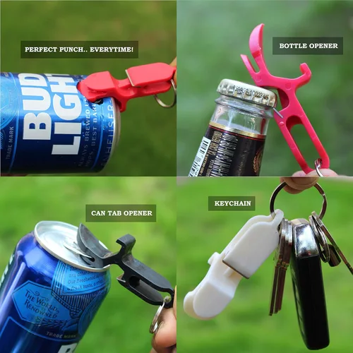 Miniatura 3 de Llavero abridor de botellas de cerveza con escopeta de cerveza, paquete de 2, color negro, herramienta de disparo de cerveza, ideal para fiestas