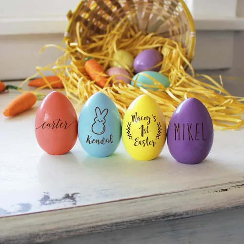 Miniatura 3 de Huevos de Pascua personalizados para cestas de Pascua para bebés, regalos de Pascua para bebés, regalos de Pascua para niños pequeños, huevos