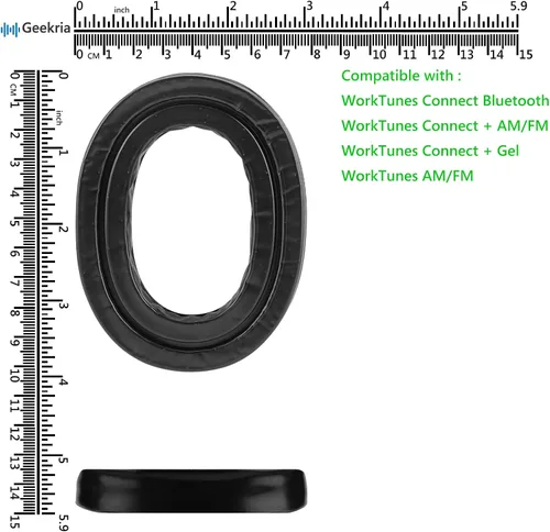 Miniatura 6 de Geekria Almohadillas deportivas de repuesto de gel refrescante para 3M WorkTunes (90543, 90544, 90542, 90541) / Peltor Range Guard Connect Protector