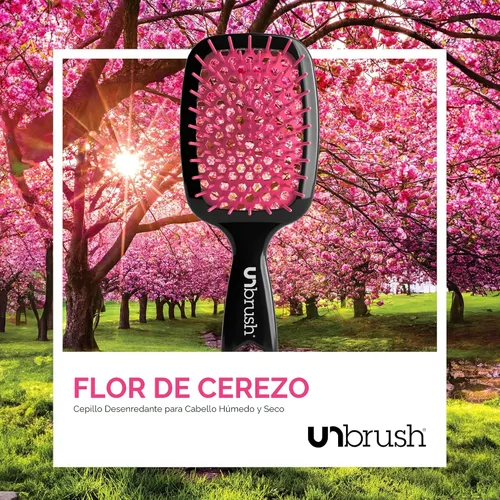 Miniatura 7 de FHI HEAT Unbrush Wet & Dry - Cepillo para desenredar el cabello, color rosa Flor de cerezo
