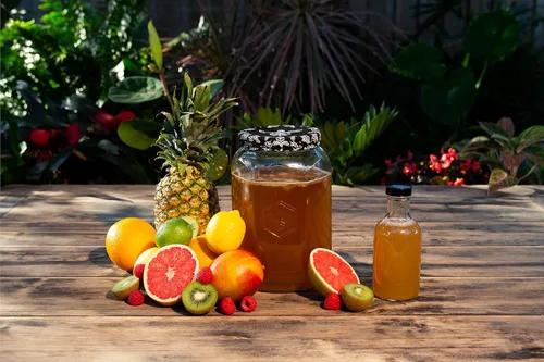 Miniatura 6 de Craft A Brew - Tarro de Kombucha - para fermentación de kombucha y elaboración casera - Incluye cubierta de tela personalizada - Tarro de vidrio