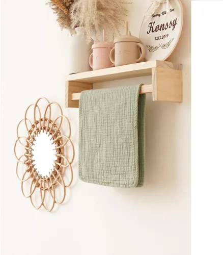 Miniatura 8 de Konssy Juego de paños de muselina para bebé, unisex, paquete de 7, ropa suave 100% algodón para recién nacidos, bebés niñas y niños Verde