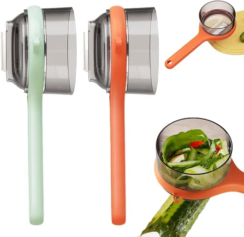 Cuchillo pelador con caja de almacenamiento, pelador 2024 con cubo de almacenamiento, pelador multifuncional de doble cara de acero inoxidable y