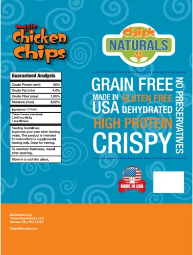 Miniatura 2 de Chip's Naturals Trocitos de Pollo para Perros Grandes 15 onzas Totalmente Naturales Altos en Proteínas Bajos en Calorías Golosinas Saludables