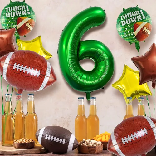 Miniatura 5 de Set de Globos de Fútbol Decoraciones para Fiesta de Cumpleaños de Fútbol Decoraciones de Partido de Fútbol Tema Deportivo para Cumpleaños
