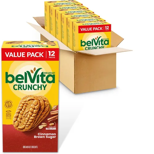 Miniatura 24 de belVita Galletas de desayuno con canela y azúcar morena, 12 paquetes (4 galletas por paquete)
