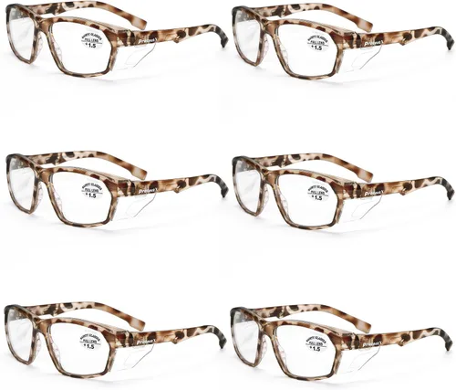 Miniatura 81 de ProtectX Lentes de lectura elegantes para mujeres y hombres, antivaho y antiarañazos, protección UV, gafas de seguridad antiimpactos