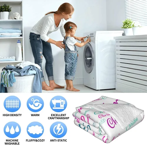 Miniatura 7 de Manta de bebé personalizada con nombre para niñas, mantas con nombre de bebé floral personalizadas para bebés, recién nacidos