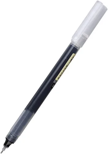 12 bolígrafos de tinta negra de punta fina suave de 0.020 in, sin sangrado, para oficina, escritura escolar, diario, toma de notas
