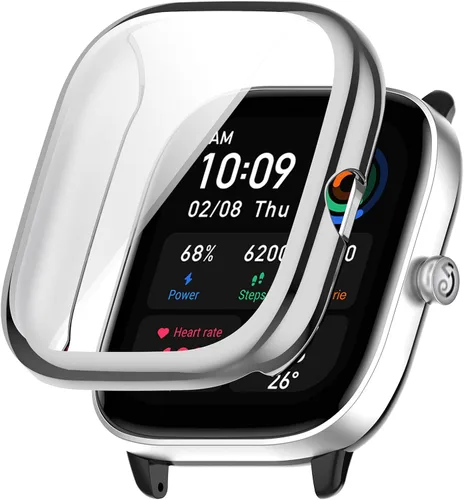 Miniatura 11 de Fundas protectoras de pantalla compatibles con Amazfit GTS 4 Mini, cubierta protectora duradera de TPU de cobertura completa, accesorios para Negro