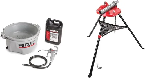 Miniatura 6 de RIDGID 10883 Model 418 - Engrasador con aceite de corte de hilo prémium y RIDGID - 32808 1 galón Endura-Clear Endura-Clear Aceite de corte de rosca
