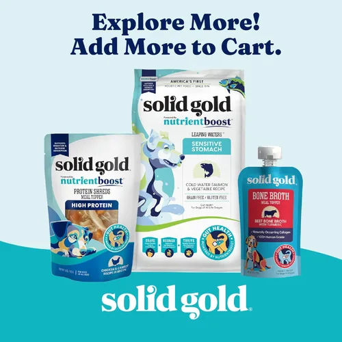 Miniatura 9 de Solid Gold Complementos de Comida para Perros Secada al Aire para Alimentos Secos – Golosinas saludables para perros con carne de res real