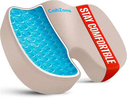 Miniatura 12 de Cojín de asiento para silla de oficina, cojín de espuma viscoelástica mejorada de gel refrescante para sentarse durante mucho tiempo, almohada