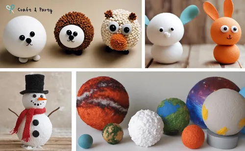 Miniatura 3 de Evershine 2 paquetes de bolas de espuma para manualidades de 8 pulgadas - Bolas de espuma de poliestireno blancas lisas para proyectos