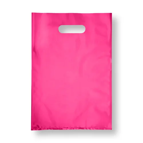 Miniatura 7 de Infinite Pack Bolsa de Plástico con Asa Troquelada Bolsa de 12" x 15" Bolsas de Mercancía de Plástico Negro Paquete de 100 para Venta al Por Menor