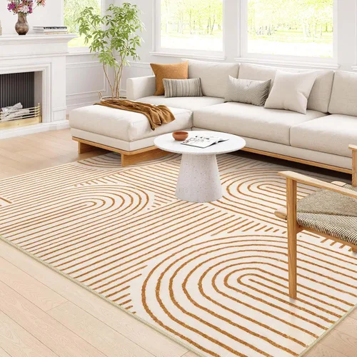 Miniatura 12 de Lahome - Alfombras abstractas de 8 x 10 para sala de estar, alfombras suaves de 8 x 10 en verde para dormitorio, alfombra antideslizante, alfombra
