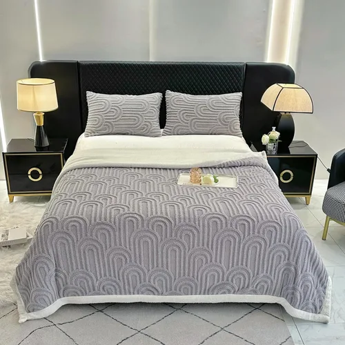 Miniatura 20 de UKELER - Manta Boho Sherpa 60" x 50" - Mantas de franela suaves y esponjosas para cama/sofá/oficina/camping A-bohemio