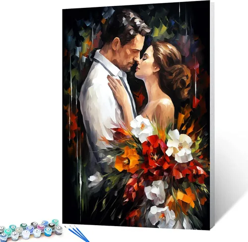 Miniatura 36 de Tucocoo Pintura por números para adultos, kits de pintura al óleo digital sobre lienzo con pinceles y pigmento acrílico, hermoso retrato de niña