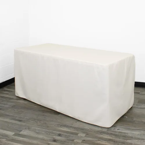 Miniatura 21 de YOUR CHAIR COVERS Mantel ajustable color marrón chocolate – Mantel rectangular de poliéster ajustable de 6 pies, mesa de buffet para interiores