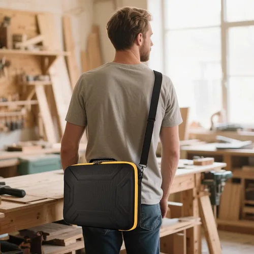 Miniatura 8 de ANKHOH Funda para sierra de calar DEWALT 20V MAX XR DCS334B, bolsa de herramientas eléctricas para sierra de habilidad, batería y accesorios de Negro