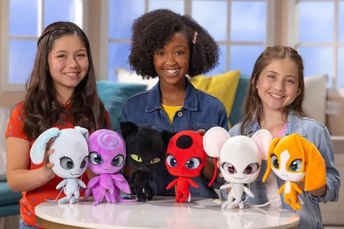 Miniatura 3 de Miraculous Ladybug Kwami Mon Ami - Peluche de Nooroo la mariposa, animal de peluche súper suave, figura de peluche coleccionable de 9 pulgadas