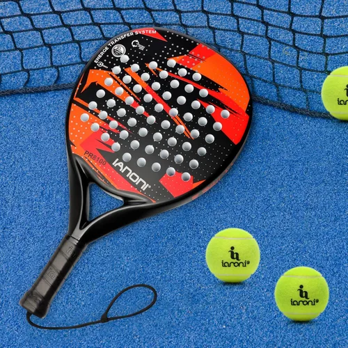 Miniatura 3 de IANONI Raqueta de pádel de fibra de carbono con superficie de EVA con núcleo de espuma flexible Palas de tenis de pádel Raqueta de tenis de playa