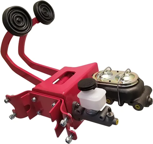 Miniatura 15 de Kit de refuerzo de freno de doble potencia universal de 7" con cilindro maestro de hierro fundido GM de 1" de diámetro, kit de soporte de fuego