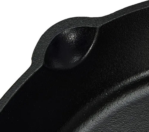 Miniatura 3 de Amazon Basics Sartén de hierro fundido pre-sazonado, apto para horno, calefacción uniforme, resistente y grande, 15 pulgadas, negro
