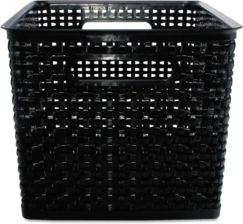 Miniatura 6 de Advantus 40326 Contenedores de tejido, 9 7/8 x 7 3/8 x 4, plástico, negro, 3 contenedores