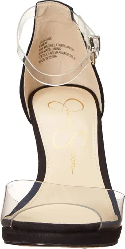 Miniatura 2 de Jessica Simpson Women's Daisile Faux Leather Ankle Strap Stiletto Heeled Sandal