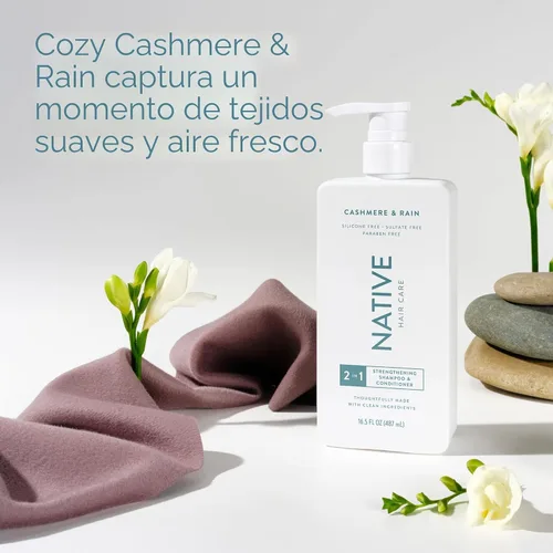 Miniatura 8 de Native Champú y acondicionador 2 en 1 Stengthening Cashmere & Rain 16.5 fl oz.